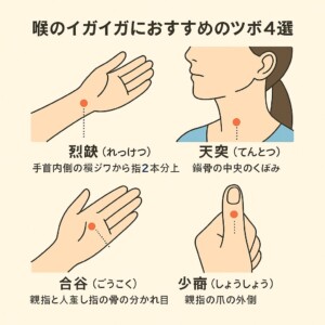 喉のイガイガおすすめツボイラスト画像